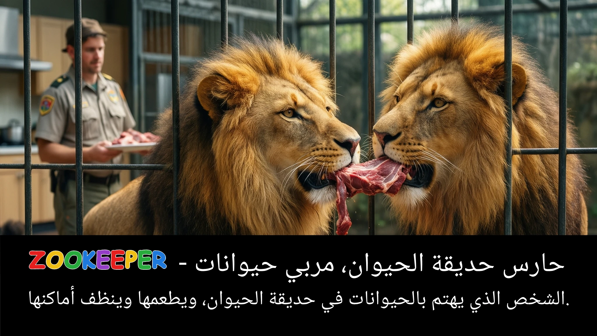 Arabic Illustration for zookeeper